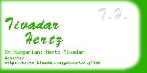 tivadar hertz business card